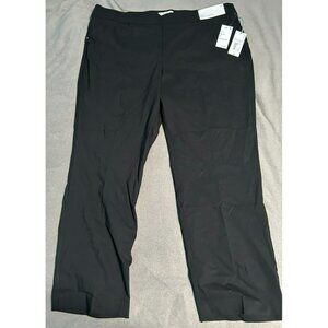 Liz Claiborne 18 April Black Flat Front Pull On Slim Leg Ankle